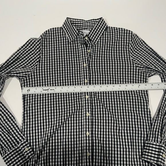 THE SHIRT BY ROCHELLE BEHRENS LARGE Black Gingham Long Sleeve Icon Shirt - Picture 5 of 9